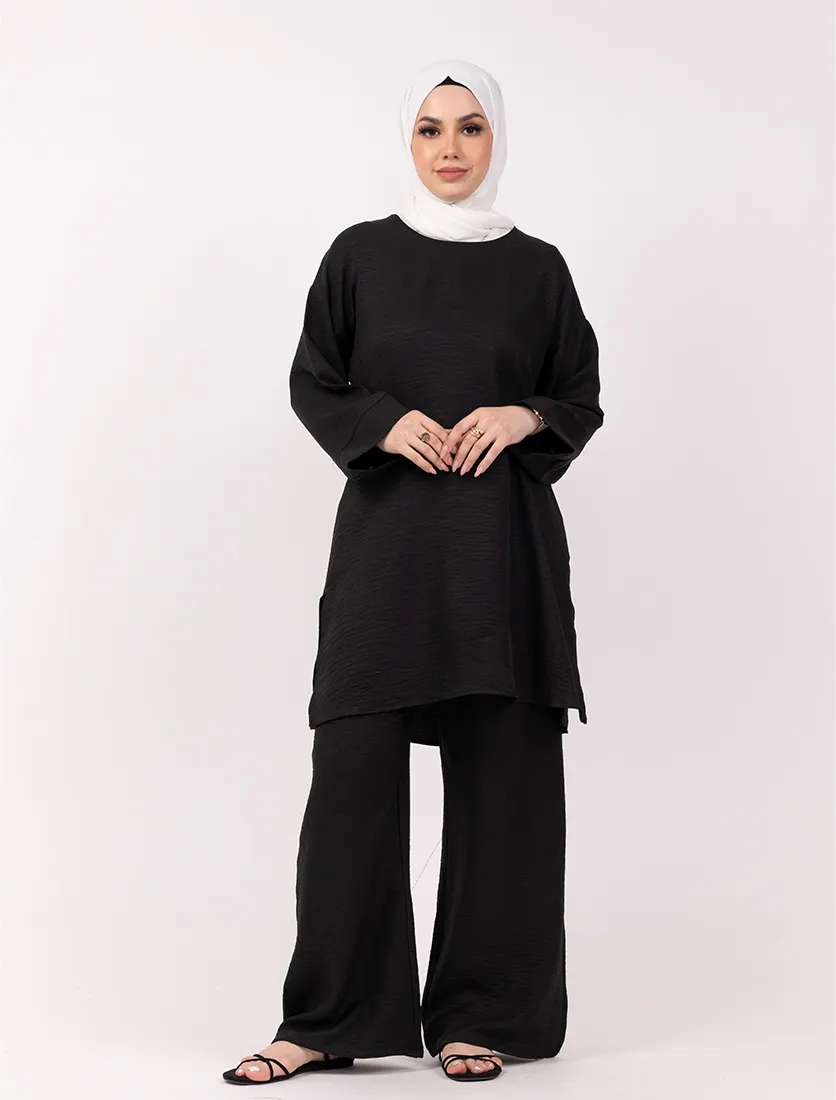 Black Crêpey Co Ord Set